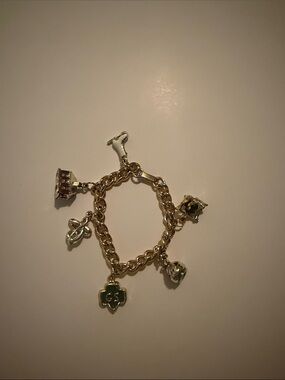 Vintage Girls Scout Charm Bracelet